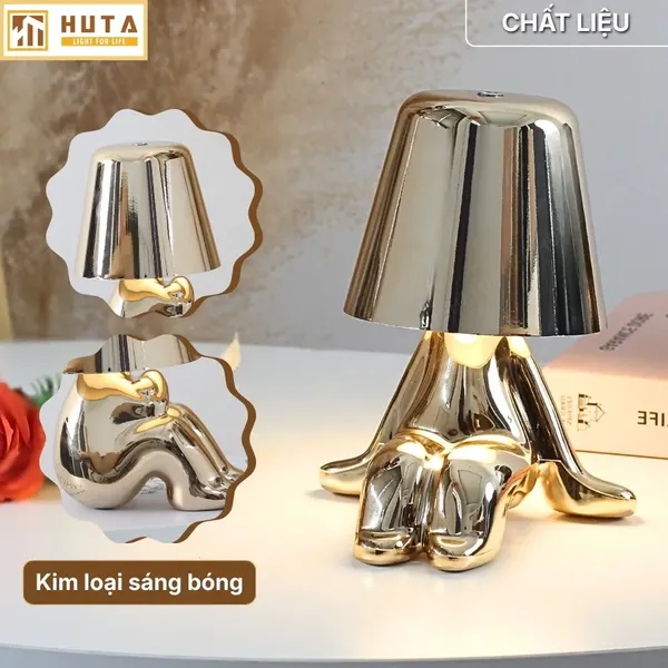 Đèn Bàn Trang Trí HUTA Light For Life BOO Pin Sạc Tích Điện, Điều Chỉnh Độ Sáng, Decor Phòng