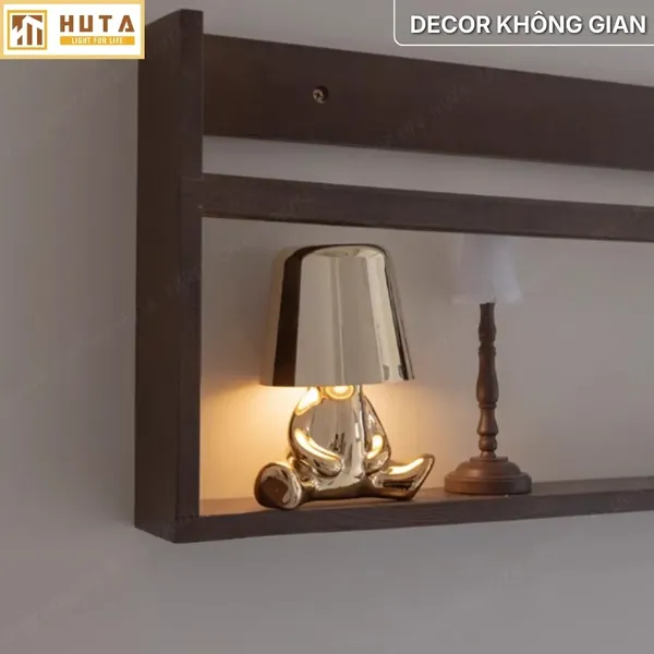 Đèn Bàn Trang Trí HUTA Light For Life BOO Pin Sạc Tích Điện, Điều Chỉnh Độ Sáng, Decor Phòng