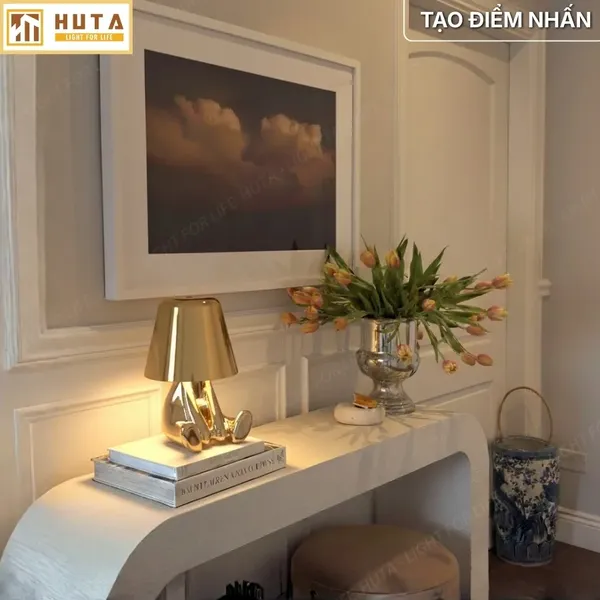 Đèn Bàn Trang Trí HUTA Light For Life BOO Pin Sạc Tích Điện, Điều Chỉnh Độ Sáng, Decor Phòng