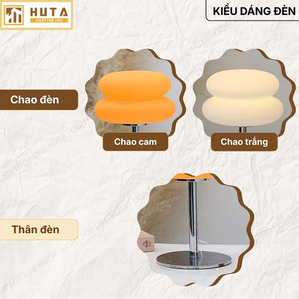 Đèn Bàn Trang Trí HUTA Light For Life BREAD Decor Phòng, Điều Chỉnh Độ Sáng Linh Hoạt