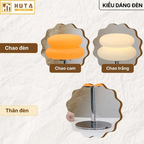 Đèn Bàn Trang Trí HUTA Light For Life BREAD Decor Phòng, Điều Chỉnh Độ Sáng Linh Hoạt