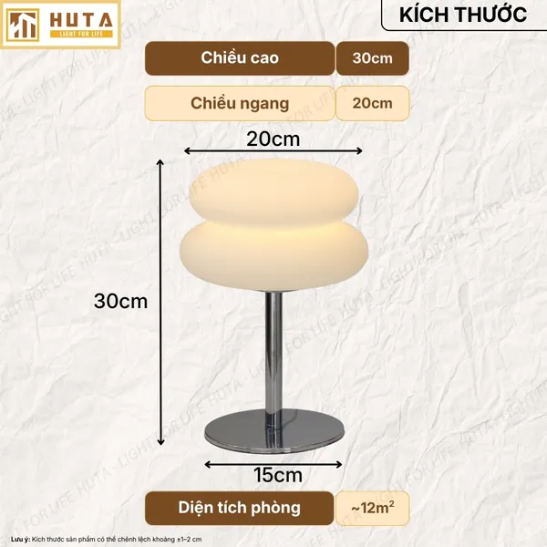 Đèn Bàn Trang Trí HUTA Light For Life BREAD Decor Phòng, Điều Chỉnh Độ Sáng Linh Hoạt