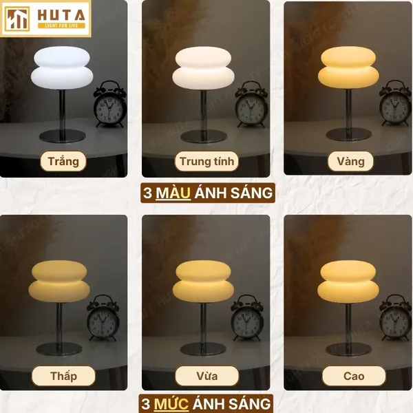 Đèn Bàn Trang Trí HUTA Light For Life BREAD Decor Phòng, Điều Chỉnh Độ Sáng Linh Hoạt