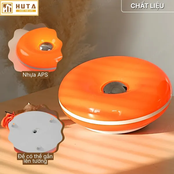 Đèn Bàn Trang Trí HUTA Light For Life DONUT Phong Cách Hiện Đại, Decor Phòng, Điều Chỉnh Độ Sáng