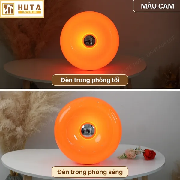 Đèn Bàn Trang Trí HUTA Light For Life DONUT Phong Cách Hiện Đại, Decor Phòng, Điều Chỉnh Độ Sáng