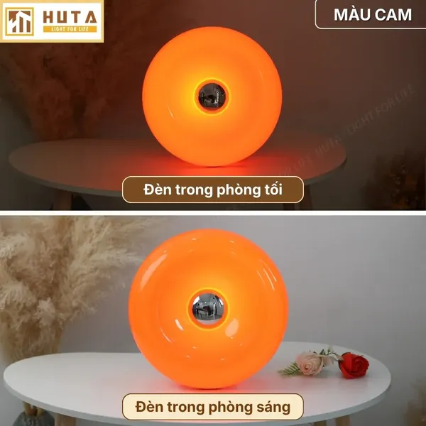 Đèn Bàn Trang Trí HUTA Light For Life DONUT Phong Cách Hiện Đại, Decor Phòng, Điều Chỉnh Độ Sáng
