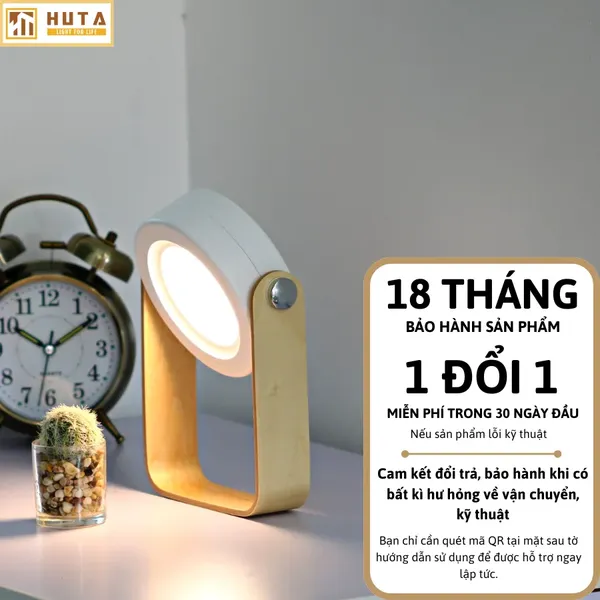 Đèn Bàn Đọc Sách HUTA Light For Life DS1 Đổi Kiểu Đa Dạng, Tăng Giảm 3 Mức Sáng, Decor Trang Trí