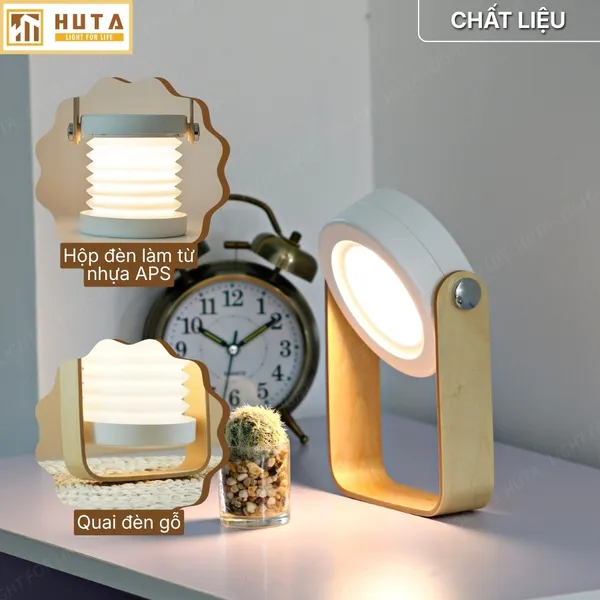 Đèn Bàn LED HUTA Light For Life DS01 Đổi Kiểu Đa Dạng, Tăng Giảm 3 Mức Sáng, Decor Trang Trí