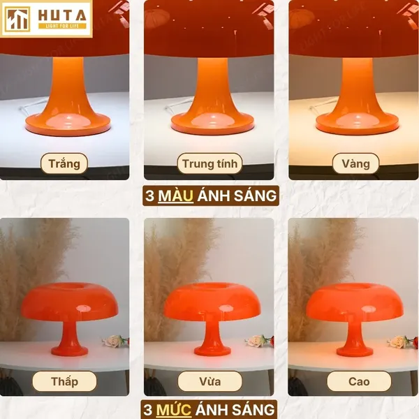 Đèn Bàn Trang Trí HUTA Light For Life LUMO Decor Phòng, Điều Chỉnh Độ Sáng