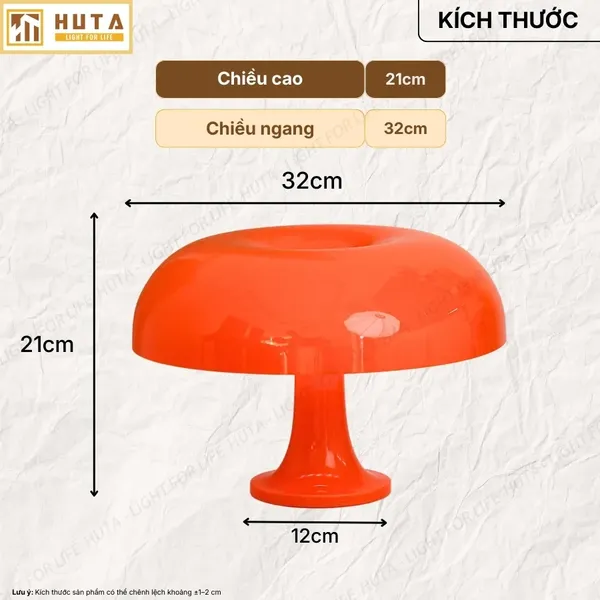 Đèn Bàn Trang Trí HUTA Light For Life LUMO Decor Phòng, Điều Chỉnh Độ Sáng