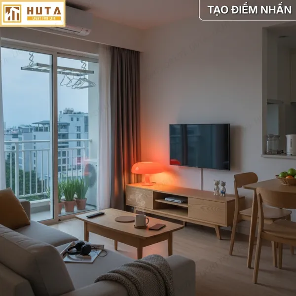 Đèn Bàn Trang Trí HUTA Light For Life LUMO Decor Phòng, Điều Chỉnh Độ Sáng