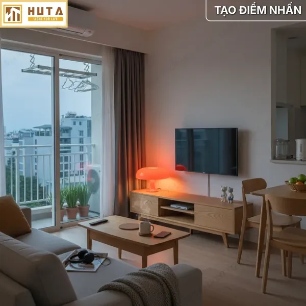 Đèn Bàn Trang Trí HUTA Light For Life LUMO Decor Phòng, Điều Chỉnh Độ Sáng