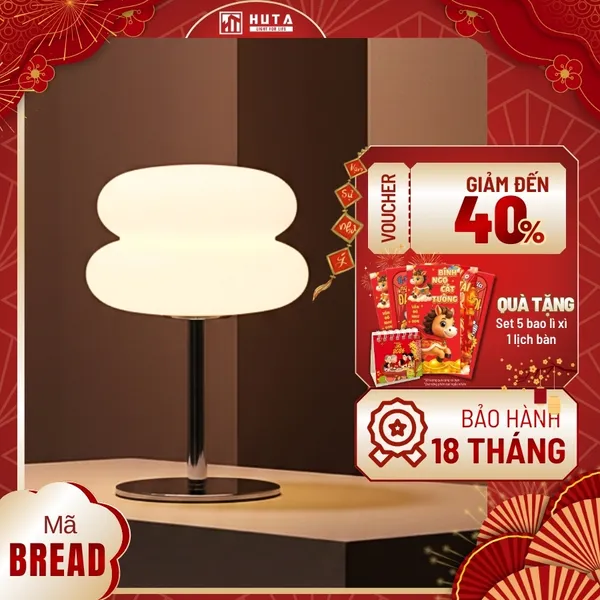 Đèn Bàn Trang Trí HUTA Light For Life BREAD Decor Phòng, Điều Chỉnh Độ Sáng Linh Hoạt