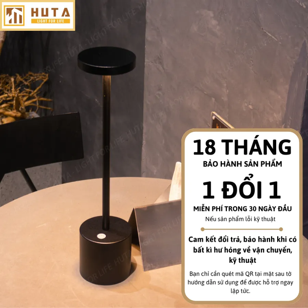 Đèn Bàn Pin Sạc HUTA Light For Life AL1 Nhôm Điều Chỉnh Độ Sáng, Thiết Kế Hiện Đại