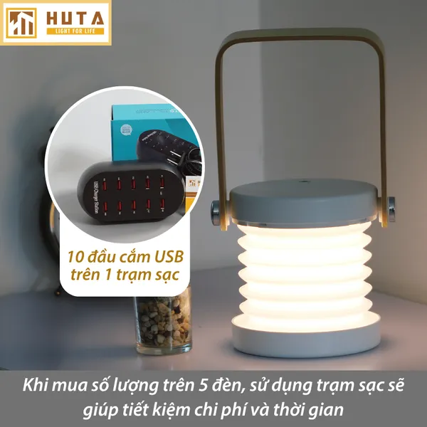 Đèn Bàn LED HUTA Light For Life DS01 Đổi Kiểu Đa Dạng, Tăng Giảm 3 Mức Sáng, Decor Trang Trí