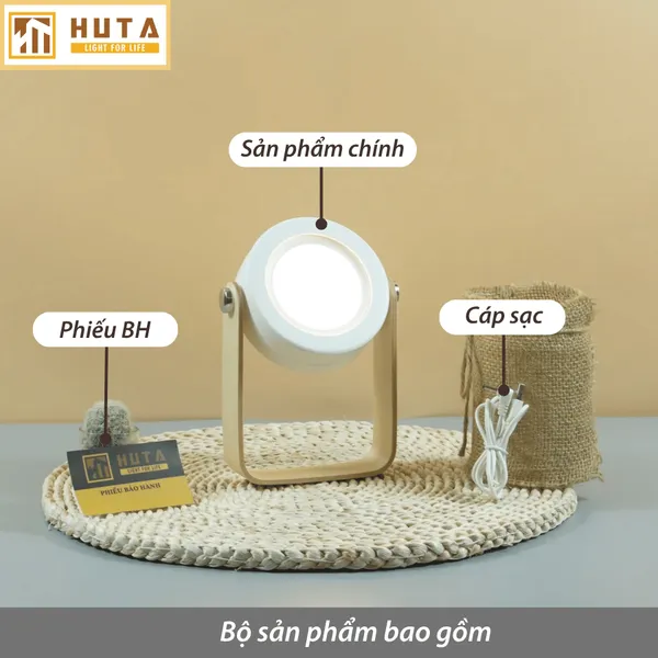 Đèn Bàn LED HUTA Light For Life DS01 Đổi Kiểu Đa Dạng, Tăng Giảm 3 Mức Sáng, Decor Trang Trí