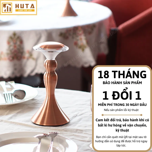 Đèn Bàn Pin Sạc HUTA Light For Life RESCUP Điều Chỉnh Độ Sáng, Kim Loại Sơn Tĩnh Điện, Thiết Kế Hiện Đại