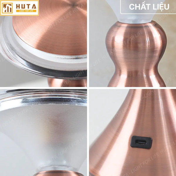Đèn Bàn Pin Sạc HUTA Light For Life RESCUP Điều Chỉnh Độ Sáng, Kim Loại Sơn Tĩnh Điện, Thiết Kế Hiện Đại