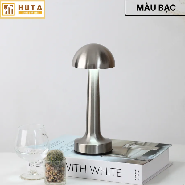 Đèn Bàn Trang Trí HUTA Light For Life RESNON Pin Sạc Tích Điện, Kim Loại Sơn Tĩnh Điện