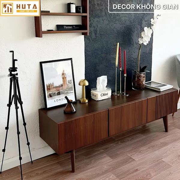 Đèn Bàn Trang Trí HUTA Light For Life RESNON Pin Sạc Tích Điện, Kim Loại Sơn Tĩnh Điện