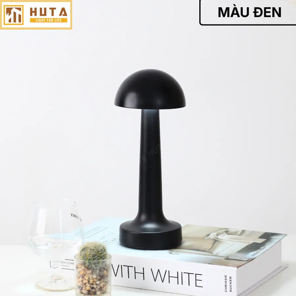 Đèn Bàn Trang Trí HUTA Light For Life RESNON Pin Sạc Tích Điện, Kim Loại Sơn Tĩnh Điện