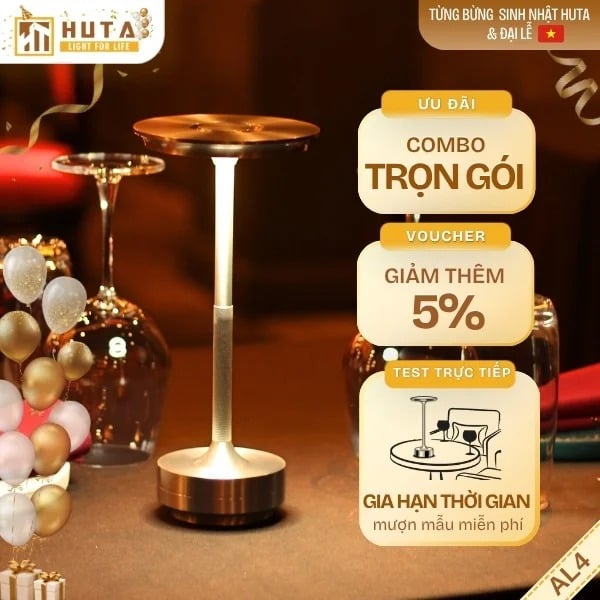 Đèn Led Để Bàn Quán Bar, Nhà Hàng Và Khách Sạn AL4 Mới Nhất 2025