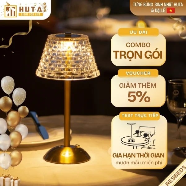 Đèn Led Quầy Bar Huta Light For Life RESBED3 Cảm Ứng Tích Điện, Điều Chỉnh Ánh Sáng Vàng