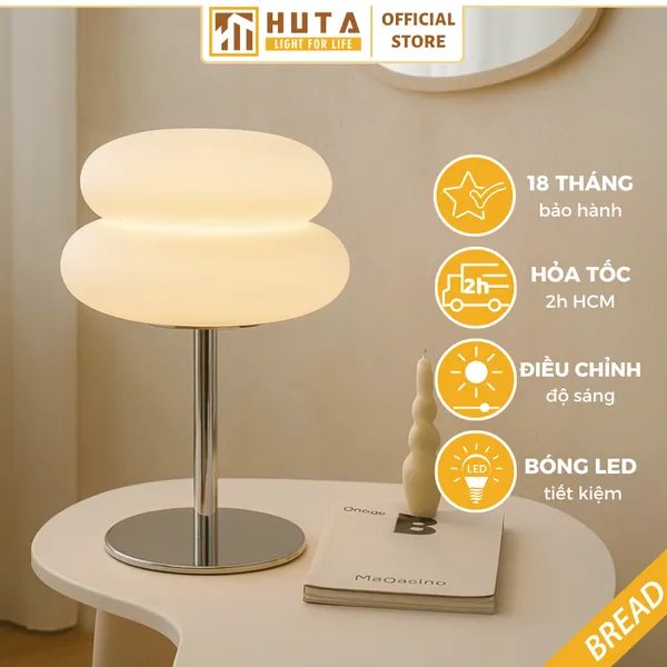Đèn Bàn Trang Trí HUTA Light For Life BREAD Decor Phòng, Điều Chỉnh Độ Sáng Linh Hoạt