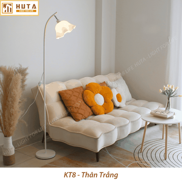 Đèn Cây Đứng Decor HUTA Light For Life KT08 Thân Kim Loại, Phong Cách Bắc Âu, Điều Chỉnh Ánh Sáng
