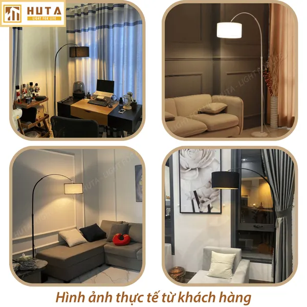 Đèn Cây Đứng HUTA Light For Life KC02 Thân Thép Chống Gỉ, Bóng Led Ánh Sáng Vàng