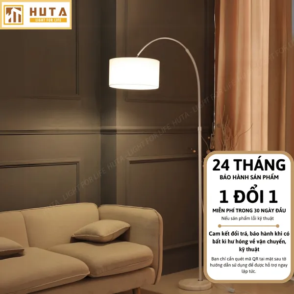 Đèn Cây Đứng HUTA Light For Life KC02 Thân Thép Chống Gỉ, Bóng Led Ánh Sáng Vàng