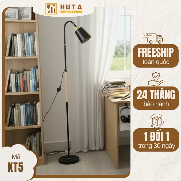 Đèn Cây Đứng Đọc Sách HUTA Light For Life KT05 Trang Trí Phòng Khách Phong Cách Bắc Âu Ba Màu Sáng