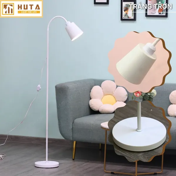 Đèn Cây Đứng Đọc Sách HUTA Light For Life KT5 Trang Trí Phòng Khách Phong Cách Bắc Âu Ba Màu Sáng