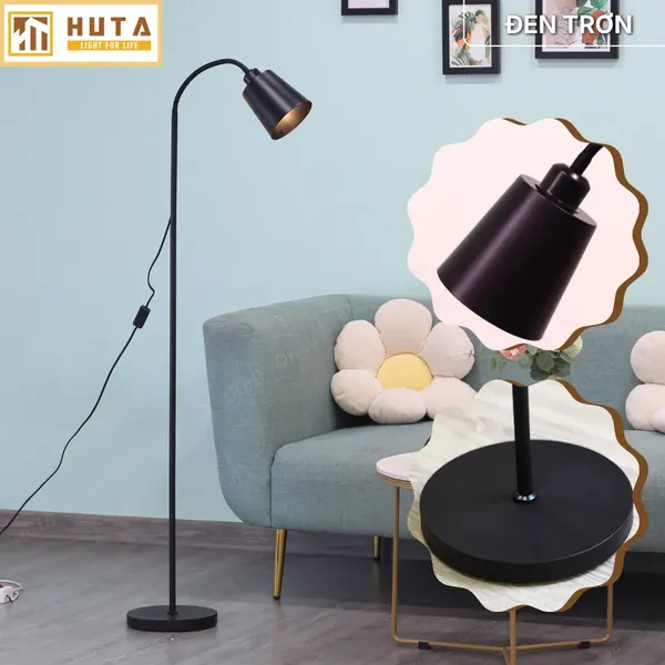 Đèn Cây Đứng Đọc Sách HUTA Light For Life KT5 Trang Trí Phòng Khách Phong Cách Bắc Âu Ba Màu Sáng