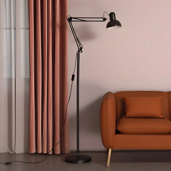 Đèn Cây Đứng HUTA Light For Life KC1 Khớp Nối Cong Điều Chỉnh, Thân Thép, Kiểu Dáng Pixar