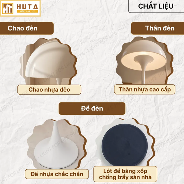 Đèn Cây Đứng Decor HUTA Light For Life KT10 Thiết Kế Cây Nấm, Decor Không Gian Chill, Ánh Sáng Nhiều Màu