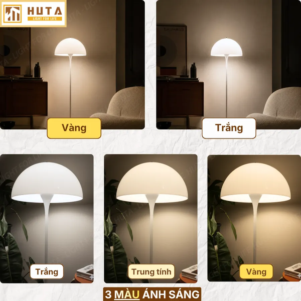 Đèn Cây Đứng Decor HUTA Light For Life KT10 Thiết Kế Cây Nấm, Decor Không Gian Chill, Ánh Sáng Nhiều Màu