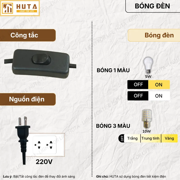 Đèn Cây Đứng Đọc Sách HUTA Light For Life KT9 Thân Kim Loại, Đèn Đứng Đọc Sách, Điều Chỉnh Ánh Sáng