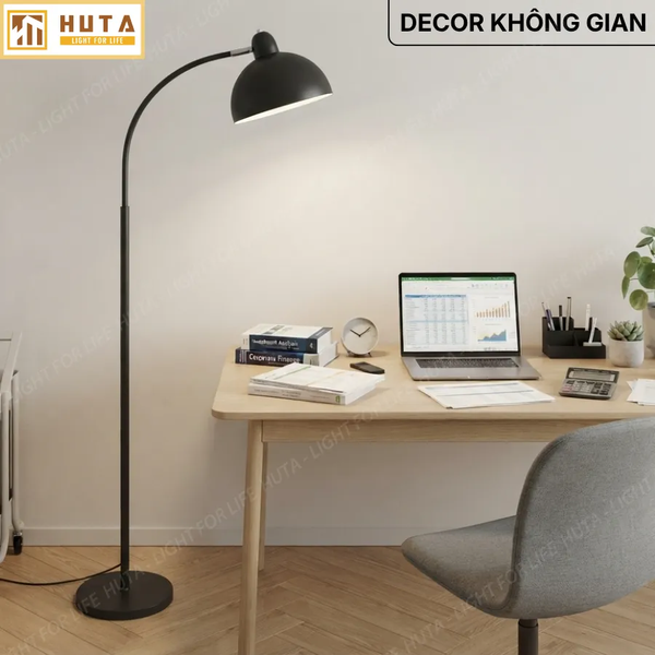 Đèn Cây Đứng Đọc Sách HUTA Light For Life KT9 Thân Kim Loại, Đèn Đứng Đọc Sách, Điều Chỉnh Ánh Sáng