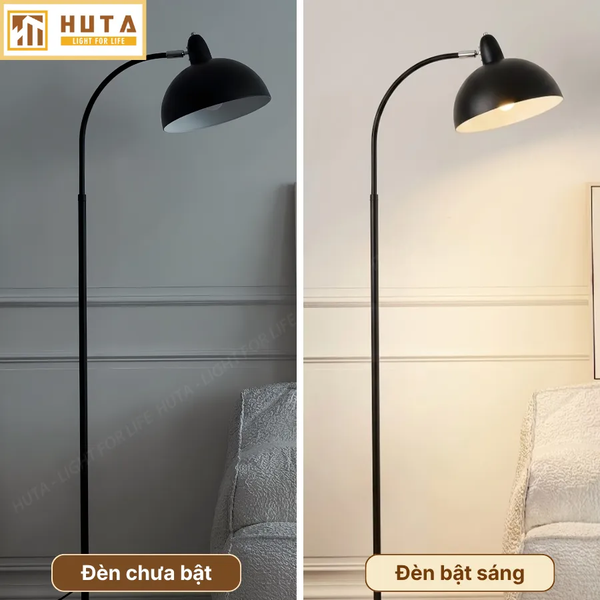 Đèn Cây Đứng Đọc Sách HUTA Light For Life KT9 Thân Kim Loại, Đèn Đứng Đọc Sách, Điều Chỉnh Ánh Sáng
