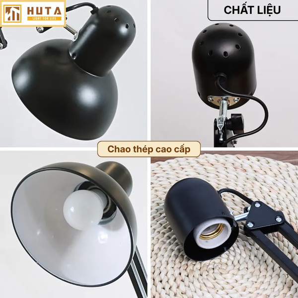 Đèn Cây Đứng HUTA Light For Life KC1 Khớp Nối Cong Điều Chỉnh, Thân Thép, Kiểu Dáng Pixar