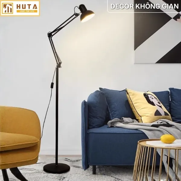 Đèn Cây Đứng HUTA Light For Life KC1 Khớp Nối Cong Điều Chỉnh, Thân Thép, Kiểu Dáng Pixar