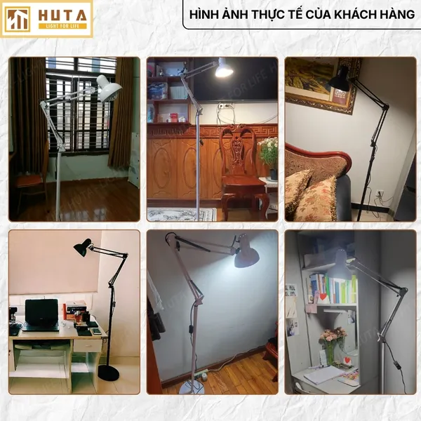 Đèn Cây Đứng HUTA Light For Life KC01 Khớp Nối Cong Điều Chỉnh, Thân Thép, Kiểu Dáng Pixar