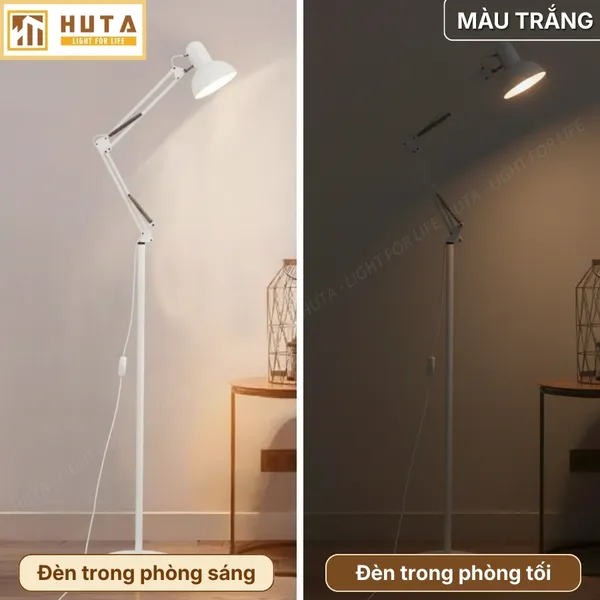 Đèn Cây Đứng HUTA Light For Life KC01 Khớp Nối Cong Điều Chỉnh, Thân Thép, Kiểu Dáng Pixar