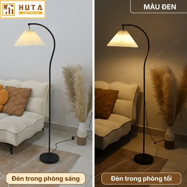 Đèn Cây Đứng Decor HUTA Light For Life KC6 Thân Kim Loại Cong, 3 Màu Ánh Sáng, Bảo Hành 24 Tháng