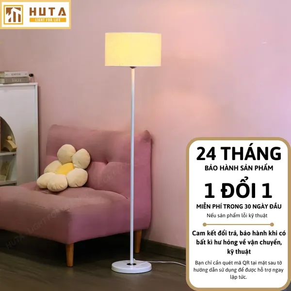 Đèn Cây Đứng HUTA Light For Life KT4 Thân Kim Loại, Điều Chỉnh Ánh Sáng Vàng