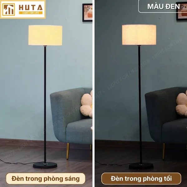 Đèn Cây Đứng HUTA Light For Life KT04 Thân Kim Loại, Điều Chỉnh Ánh Sáng Vàng
