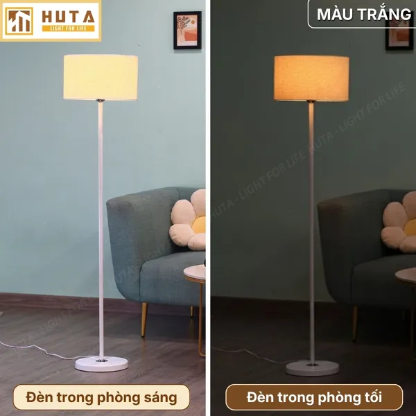 Đèn Cây Đứng HUTA Light For Life KT04 Thân Kim Loại, Điều Chỉnh Ánh Sáng Vàng