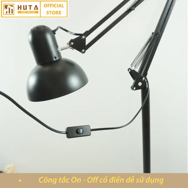 Đèn Cây Đứng HUTA KC1 Khớp Nối Cong Điều Chỉnh, Thân Thép, Kiểu Dáng Pixar