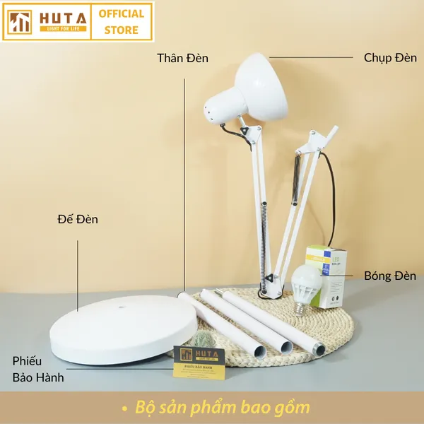 Đèn Cây Đứng HUTA KC1 Khớp Nối Cong Điều Chỉnh, Thân Thép, Kiểu Dáng Pixar